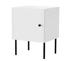 Naktiniai staliukai 2 vnt. cama meble PALAZZO BIS 45×39×H59 cm, balti matiniai, MDF/medžio drožlių plokštė