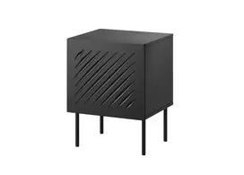 Naktinis staliukas Cama Meble SIENA 2 vnt., 44,5×40×59 cm, juodas matinis, MDF ir medžio drožlių plokštė
