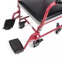Neįgaliųjų vežimėlis su tualeto sėdyne TIMAGO FS 692, sulankstomas, plieninis rėmas, 4 ratai, 100 kg