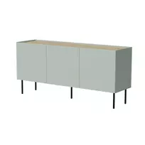 Komoda cama meble FELLINI 150×40×70 cm, alyvuoginė su aliejumi padengtu ąžuolo viršumi, MDF rėmas