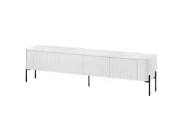 TV spintelė Cama Meble VERA 190x40x50 cm, matinė balta, medžio drožlių plokštės viršus
