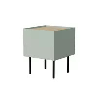 Naktinis staliukas Cama Meble FELLINI 40x41x60 cm, alyvuoginis su aliejumi impregnuotu ąžuolo viršumi, 1 stalčius, 2 vnt. komplekte