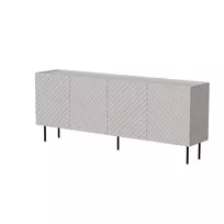 Komoda Cama Meble LUCCA 4D – 200 x 40 x 80 cm, kašmyro spalvos, medžio drožlių plokštė