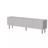TV spintelė Cama LUCCA 4D 200x40x59 cm, kashmyro spalva, pilka medžio drožlių plokštės viršus