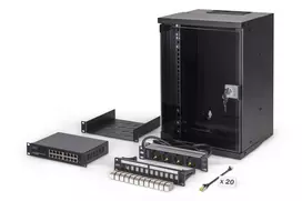 Sieninis tinklo stovas Digitus DN-49103-SET 9U 315 x 300 mm juodas