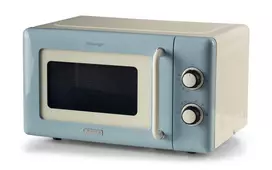 Ariete Vintage Line 3960 mikrobangų krosnelė, 800 W, 20 L, 3 funkcijos, 5 gaminimo lygiai, laikmatis, mėlyna