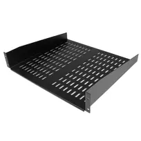 StarTech.com 2U ventiliuojama serverio lentyna – universali konsolinė lentyna 19 colių tinklo įrangos stovui ir spintai, tvirto plieno, atlaiko iki 23 kg, 16 colių gylio, juoda