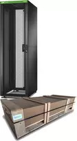 APC Easy Rack ER6202FP1 stovas 42U, juodas, su stogu, ratukais, kojelėmis, 4 kronšteinais ir šoninėmis plokštėmis, be dugno, 1991 x 600 x 1000 mm