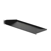 StarTech.com CABSHELF1U 1U lentyna serverio stovui, universali konsolinė lentyna 19 colių tinklo įrangos stovui/spintai, tvirtas plienas, maksimali apkrova 15 kg, gylis 18 cm