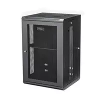 StarTech.com 4-Post 18U sieninis tinklo spintas su 1U lentyna, 19 colių vyriais tvirtinamas serverio stovas duomenų, AV, elektronikos, kompiuterių įrangai, lankstus ventiliuojamas korpusas