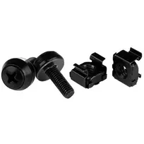StarTech.com M5 x 12mm varžtai ir narvelinės veržlės – 50 vnt., juodi