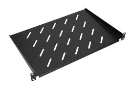 Lentyna Extralink SHELF 1U 19 colių sieninėms spintoms, 1U, 300 mm, juoda, metalinė
