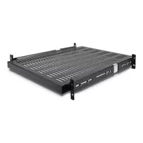 StarTech.com 2U stumdoma serverio lentyna su ventiliacija – reguliuojamas gylis 20–30 colių – 50 svarų – sunkiasvorė universali 19 colių lentyna įrangos stovui – 24 colių gylio