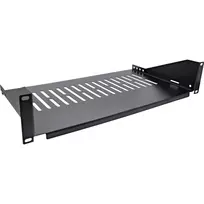Rack lentyna InLine 19 colių 250mm 20kg 2U RAL 9005 juoda