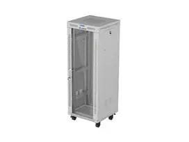 LANBERG 19 colių 32U stovimas serverio spintos stovas 600×600 mm pilkas su perforuotomis durelėmis ir LCD (Flat Pack)