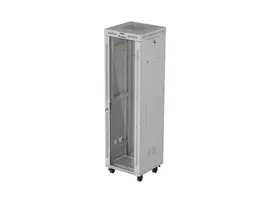 19 colių 42U LANBERG stovimas serverio spintos rėmas 600×600 mm pilkas su stiklinėmis durimis ir LCD (plokščioje pakuotėje)