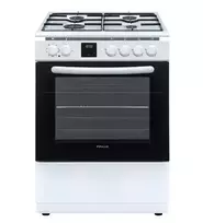 Dujinė-elektrinė viryklė FINLUX FC-692GWNW – laisvai pastatoma su dujiniais degikliais ir elektrine orkaite