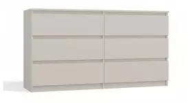 Komoda MALWA M6/140 6 stalčių, 1380×400×750 mm, kashmyro laminatas