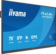 iiyama TN7505A-B1AG interaktyvus ekranas 189,3 cm (74,5 colio) 500 cd/m² 4K Ultra HD juodas su liečiamuoju ekranu