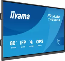 iiyama TN8605A-B1AG interaktyvus plokščias skydelis 2.17 m (85.6 colio) 500 cd/m² 4K Ultra HD juodas liečiamas ekranas