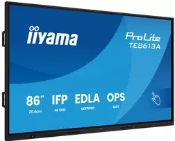 Interaktyvus plokščiasis ekranas IIYAMA TE8613A-B2AG 85.6 colio (2.17 m) 4K UHD, 500 cd/m², Wi‑Fi, Android, 24/7