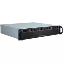 Inter-Tech IPC 2U-2404S – 2U stelažinis korpusas micro ATX, 4x karšto keitimo kietieji diskai