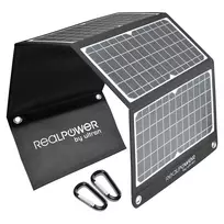 Saulės baterija RealPower SP-30E 30W USB 5V Juoda Balta