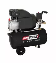 Oro kompresorius AWTools AC24 24L 2.0HP – nešiojamas 24 litrų talpos bakas, 2,0 AG variklis