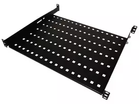 Alantec SA-P-19-1U-650-4-C-02 19 colių 1U fiksuota lentyna stovui, 650 mm gylio, 4 taškų tvirtinimas, juoda