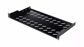 Stelažo lentyna EQUIP Fixed Shelf 19 inch, 1U, 400 mm gylio, juoda, 485 mm pločio