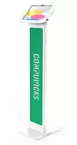 Compulocks iPad 10.9 10th Gen Space Enclosure Brandable Floor Stand - White