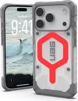URBAN ARMOR GEAR UAG Pathfinder MagSafe Case & Detachable Lanyard Bundle for Apple iPhone 17 Pro - Active Lava (Transparent Red) & Black/Graphite