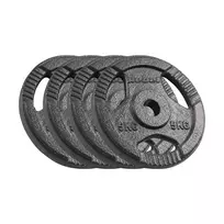 REBEL ACTIVE Ketaus Svorio Rinkinys 4x5kg, Skylė 31mm, Diskai su Rankenomis