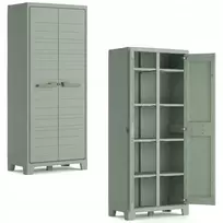 KETER Utility Storage Cabinet su 4 reguliuojamomis lentynomis, žalia/ smėlio, 11011559