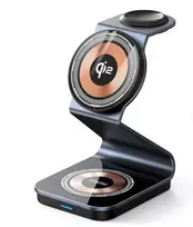 Duzzona W21 3-in-1 15W belaidis įkrovimo stovas (Qi2 sertifikuotas) juodas