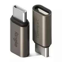 Ringke USB-C Male to Lightning Female Adapter (2-Pack) Gunmetal
