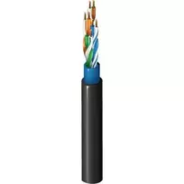 Belden CatSnake Category 5E taktinis eterneto kabelis, 24 AWG, vytos poros, TPE apvalkalas, juodas, 100 MHz, Gigabit, High-Flex