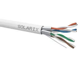 SOLARIX SXKD-6A-FFTP-LSOH Cat.6A F/FTP montavimo kabelis, LSOH, Dca-s2,d2,a1, 500m medinė ritė, pilka