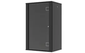 LANVIEW Quick Assembly Flat Pack 19 – 19 inch sieninis tinklo spintelis (6U, 600x450x320mm, grūdinto stiklo durys, juodos spalvos)
