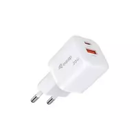 Equip 2-Portų USB-C PD3.0/USB-A GaN Sieninis Įkroviklis 20W Baltas
