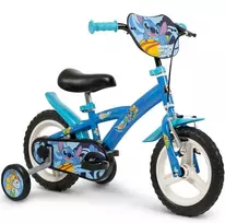 Huffy STITCH 12 vaikiškas dviratis – mėlynas, 12 colių ratai, plieninis rėmas, šoniniai ratukai, reguliuojamas sėdynė ir vairas