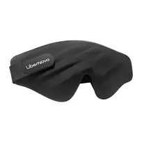 LiberNovo 3D Eye Mask – kvėpuojanti atminties puta, 100% užtemimas, reguliuojamas dirželis, juoda
