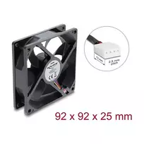 Delock ašinis ventiliatorius 48 V DC 92x92x25 mm 4-Pin PWM (67452), juodas