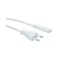 VALUE AC maitinimo laidas – Europlug į IEC 60320 C7, 1 m, baltas