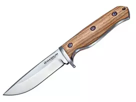 Boker Magnum Zebra Drop sulankstomas peilis 02SC337, 440A nerūdijančio plieno Drop Point ašmenys, Zebrano medžio rankena, Liner Lock, EDC kišeninis peilis