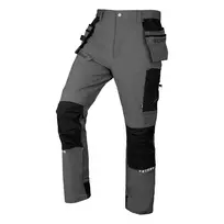 NEO TOOLS Mix&Match 4-Way Stretch Work Trousers su Cordura sustiprinimu, pilka/juoda, M dydis
