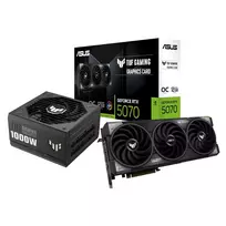 ASUS TUF Gaming GeForce RTX 5070 OC Edition ir 1000W 80 PLUS Gold modulinis maitinimo blokas