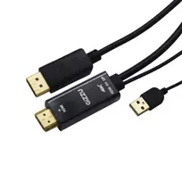 Gizzu 4K HDMI į DisplayPort aktyvus keitiklio kabelis 1,8 m juodas