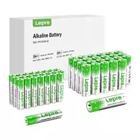 LEPRO 130003-48 AA/AAA šarminės baterijos, 48 vnt. (24 AA + 24 AAA), 1,5 V, 10 metų galiojimo laikas, be gyvsidabrio