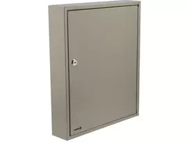 TOYA VOREL 78436 Plieninė raktų spintelė su cilindriniu užraktu, 10 kabliukų, pilka, montuojama ant sienos